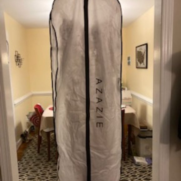 Azazie Eudora Wedding Dress Diamond White/Champagne Size WD18 - Picture 14 of 14